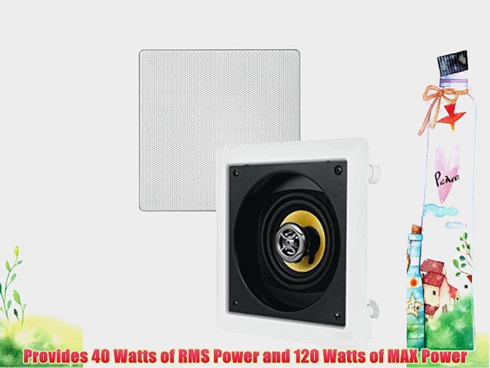 2) VM AUDIO Elux 4 120 Watt 2 Way In-Wall Surround Sound Home Speakers (Pair)