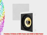 2) VM AUDIO Elux 6.5 200 Watt 2 Way In-Wall Surround Sound Home Speaker (Pair)
