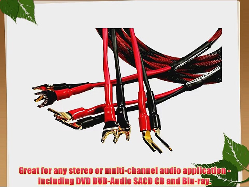 Better Cables - 2 meter (6.56 feet) PAIR (2 cables) Premium III Speaker Cables with Spades