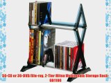 56-CD or 36-DVD/Blu-ray 2-Tier Mitsu Multimedia Storage Rack-GB1186
