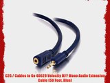 C2G / Cables to Go 40629 Velocity M/F Mono Audio Extension Cable (50 Feet Blue)