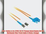 C2G / Cables to Go 37962 SC/ST Plenum-Rated Duplex 50/125 Multimode Fiber Patch Cable (3 Meter