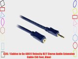 C2G / Cables to Go 40611 Velocity M/F Stereo Audio Extension Cable (50 Feet Blue)