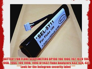 BATTERY FOR FLUKE SCOPEMETERS BP190 190 190C 192 192B 196 196B 196C 199 199B 199C B11432 Fluke
