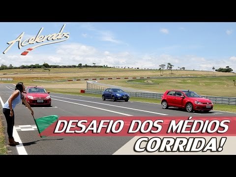 DESAFIO DOS MÉDIOS - CORRIDA! CASSIO (GOLF) X GERSON (FOCUS) X RUBINHO (BRAVO) | ACELERADOS