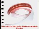 C2G / Cables to Go 43028 25 feet Taperwire 18/2 Flat Speaker Wire  Clear