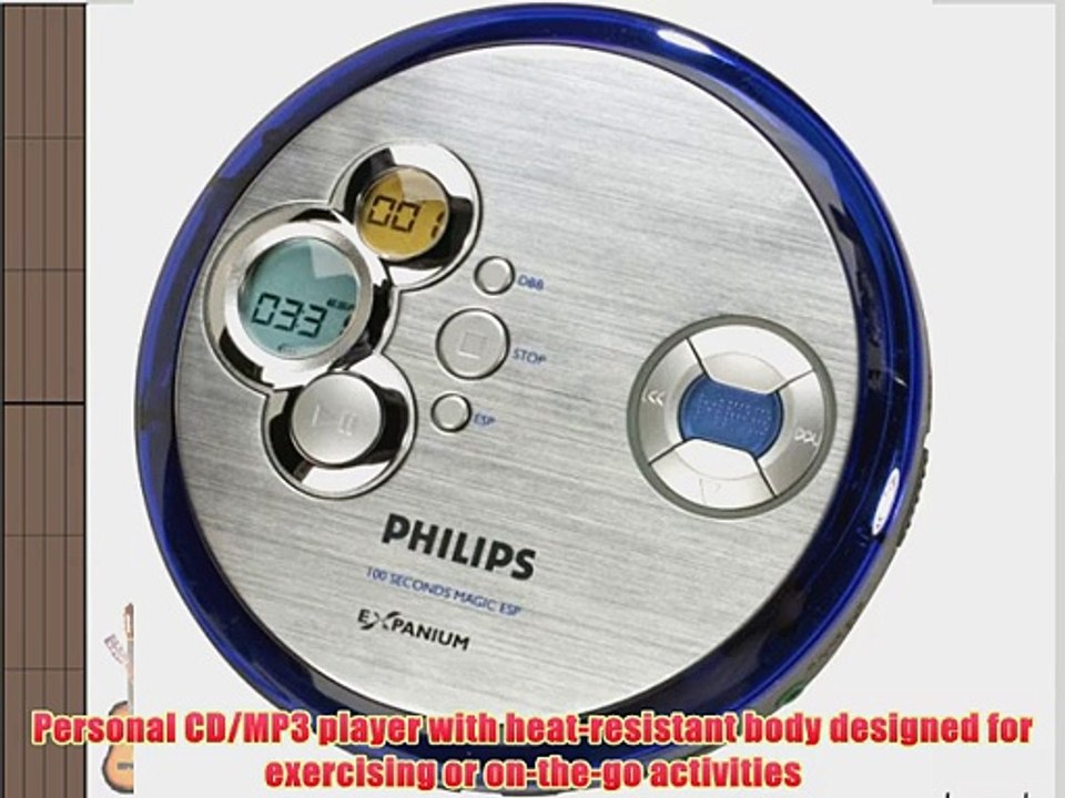Philips EXP2461 Personal CD/MP3 Player with 100-Second Electronic Skip Protection