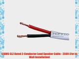 12AWG CL2 Rated 2-Conductor Loud Speaker Cable - 250ft (For In-Wall Installation)