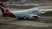 QANTAS 747 Takeoff From LAX - Live ATC