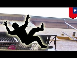 Falling death: old man falls from roof trying to rappel down