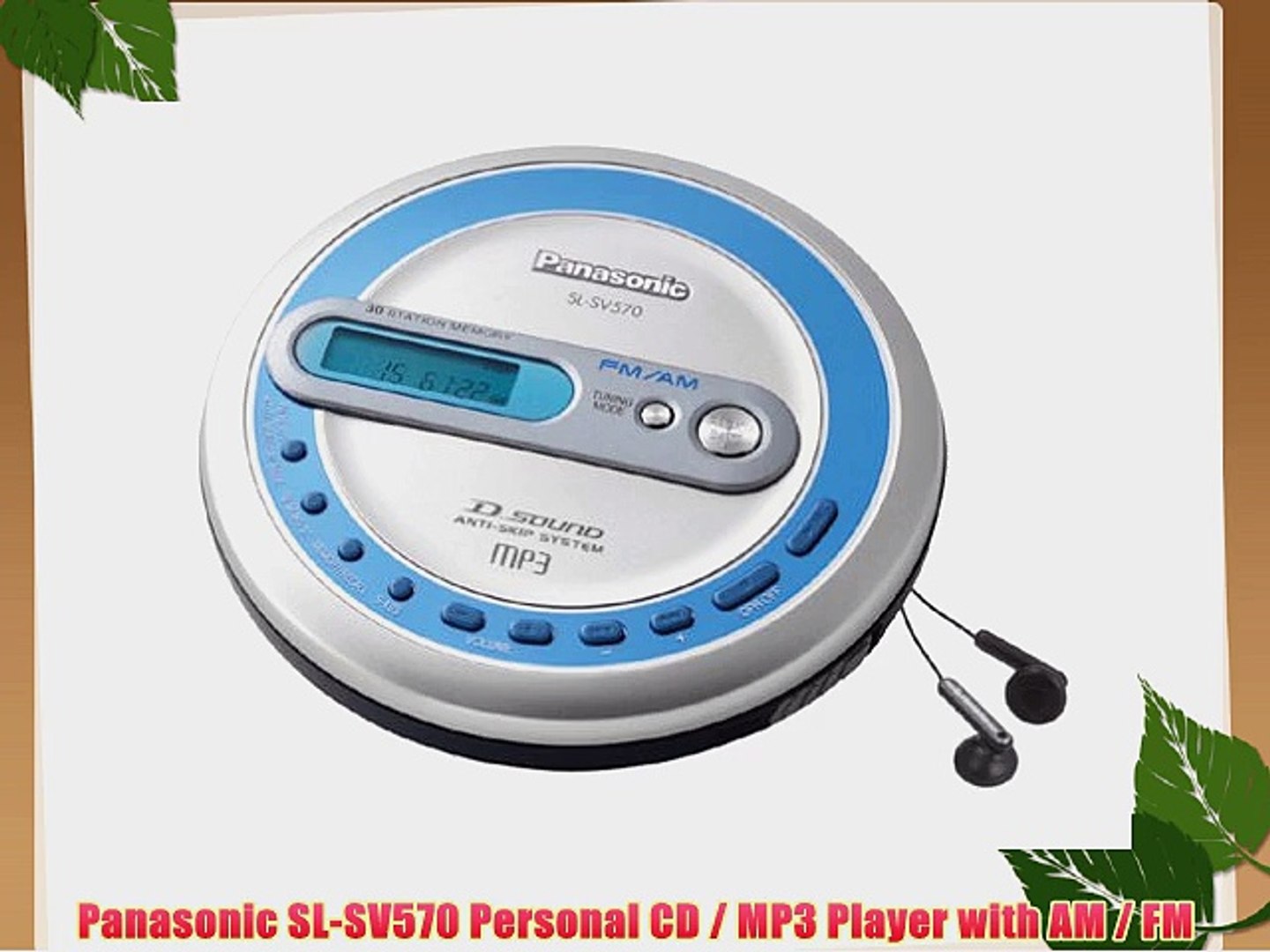 Panasonic SL-SV570 Personal CD / MP3 Player with AM / FM - video Dailymotion