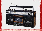QFX AM/FM/SW1-SW2 4 Band Radio and Cassette to MP3 Converter