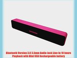 InCarBite MS-302 Bluetooth Wireless Sound Bar (Pink)