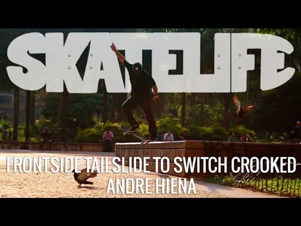 Frontside Tailslide to Switch Crooked Grind | Tutorial #SKATELIFE | André Hiena