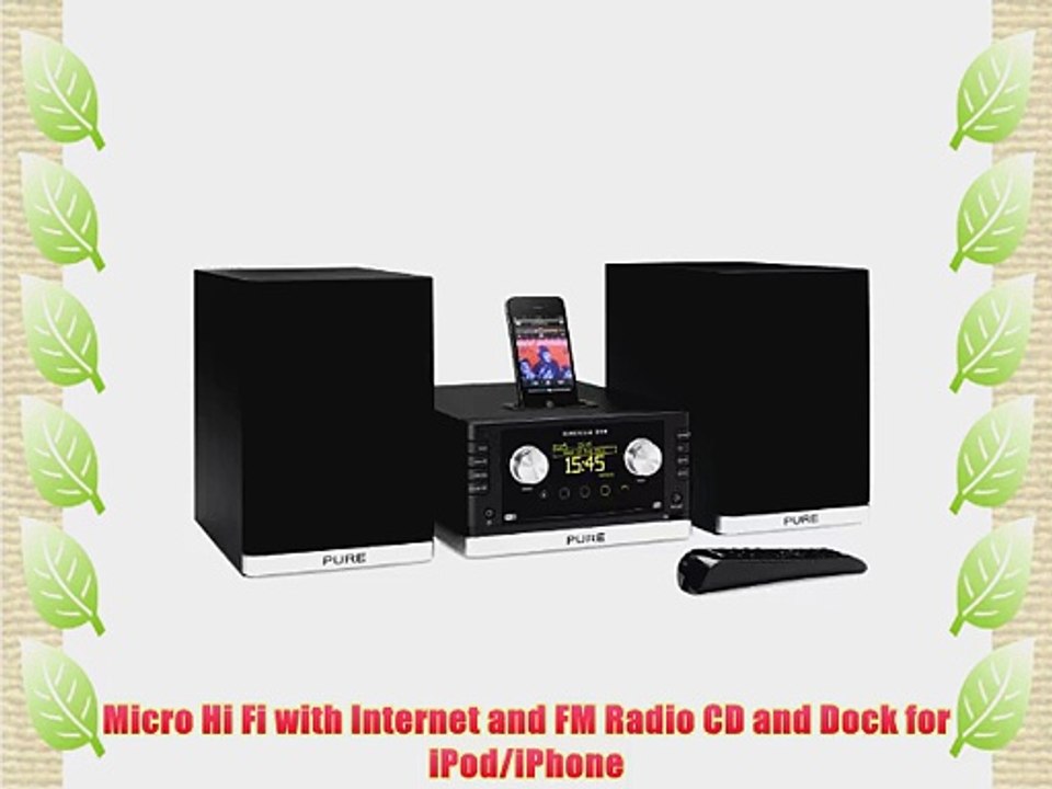 PURE Sirocco 550 Micro Hi-fi with Internet and FM Radio CD and Dock for iPod/iPhone