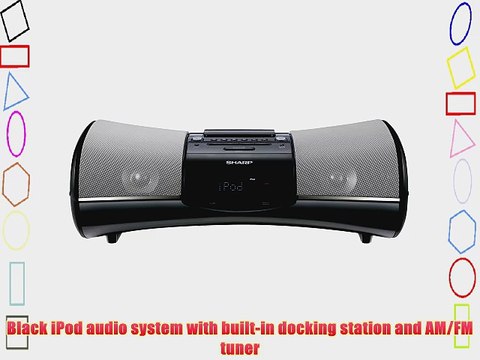 Sharp DKA1 i-Elegance Music System with Alarm Clock for iPod (Black)