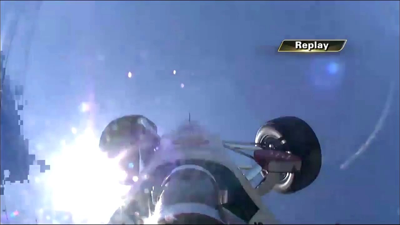 Helio Castroneves Big Flip 2015 Indy 500 Practice