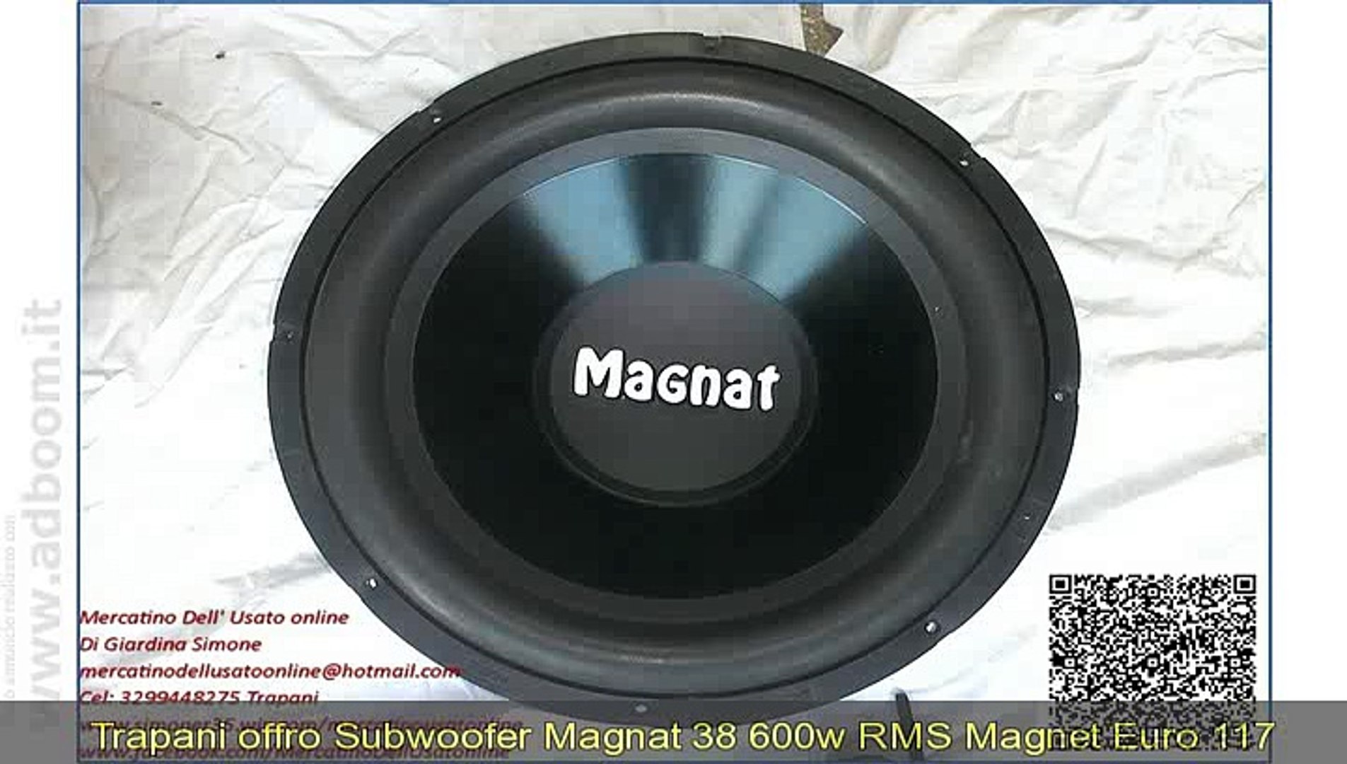 TRAPANI, SUBWOOFER MAGNAT 38 600W RMS EURO 117 - Video Dailymotion