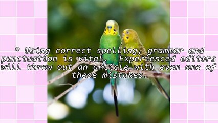 Ignore At Your Own Peril - Article Submission Mistakes