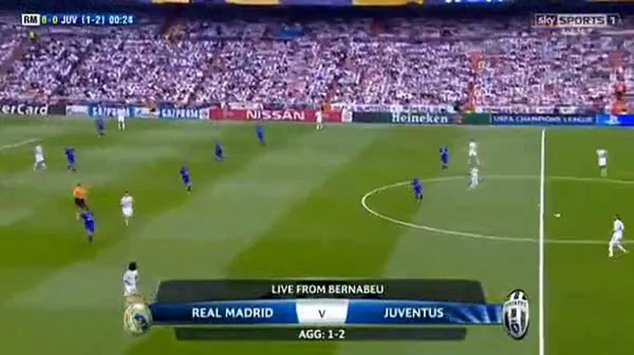 Gareth Bale great header chance - Real Madrid vs Juventus 13.05.2015