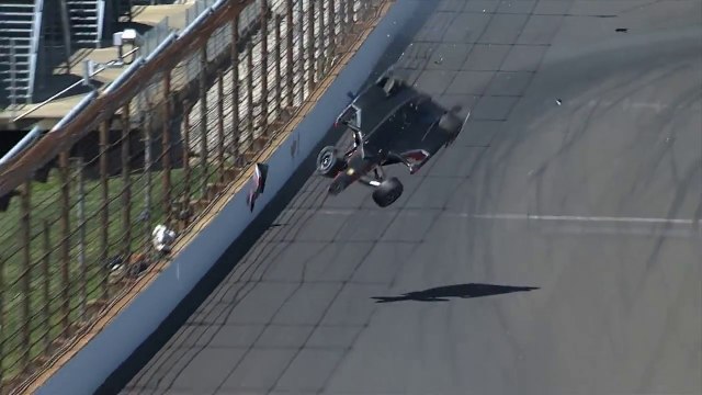 Indycar Indy500 2015 Practice Huge Crash Flip Castroneves
