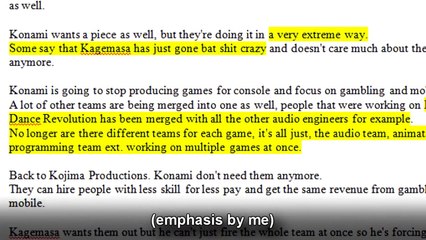 Kojima vs. Konami  An Investigation