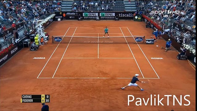 Roger Federer vs Pablo Cuevas - Rome Open 2015 Highlights - ateeksheikh