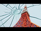 東京タワー　窓ガラス割れる