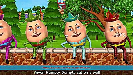 Humpty Dumpty Nursery Rhyme - 3D Animation English - Abc songs for children