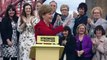 In Scotland the SNP leader Nicola Sturgeon has been showing off her party's 56 new MPs