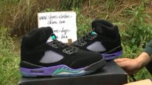 Air Jordan 5 Retro - BlackNew Emerald-Grape Ice Online Review wholesalerealjordans.com