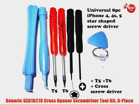 Generic GEN10219 Cross Opener Screwdriver Tool Kit 8-Piece