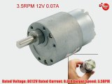 DC 12V 0.07A 3.5RPM High Torque Gear Box Electric Motor 37mm