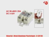 Solid State Relay SSR-25DA-H 25A 3-32V DC 90-480V AC w Heat Sink