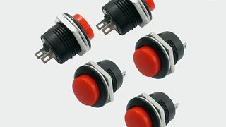 5 x Momentary SPST NO Red Round Cap Push Button Switch AC 6A/125V 3A/250V