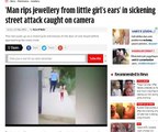 'Man rips jewellery from little girl's ears' in sickening street attack caught on camera