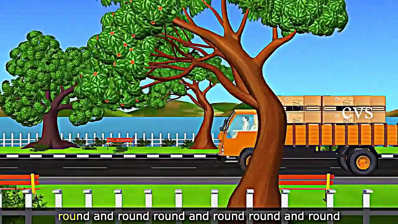 Wheels on the bus, 3D-animation, abc-songs-for-children, nursery-rhyme