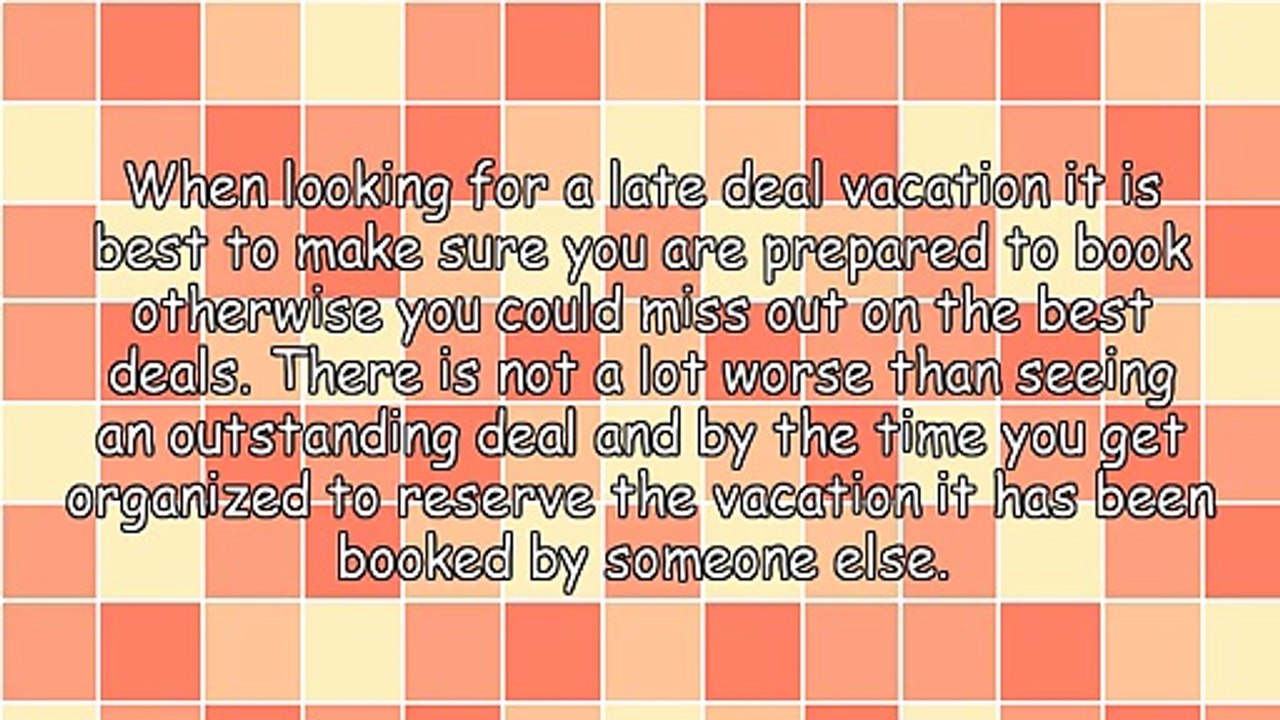 Cheap Late Deal Vacations