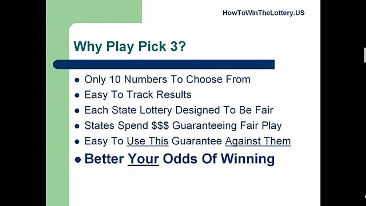 Winning Pick 3 Lottery Strategy, How I Won The Lotto