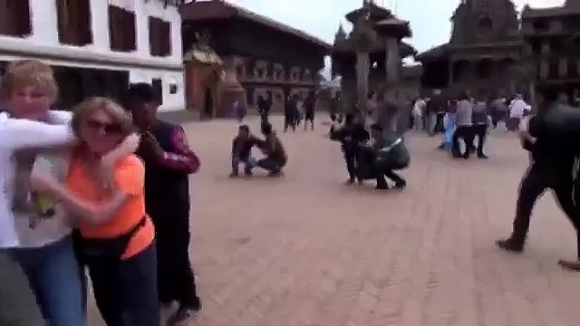 Nepal Earthquake- The moment the temples collapsed. -