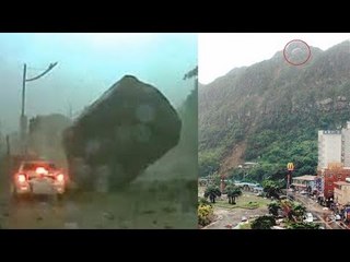 Taiwan rockslide: 2,000-ton boulder teetering, close to falling
