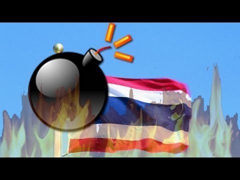 道路脇の爆弾が突然爆発　タイ