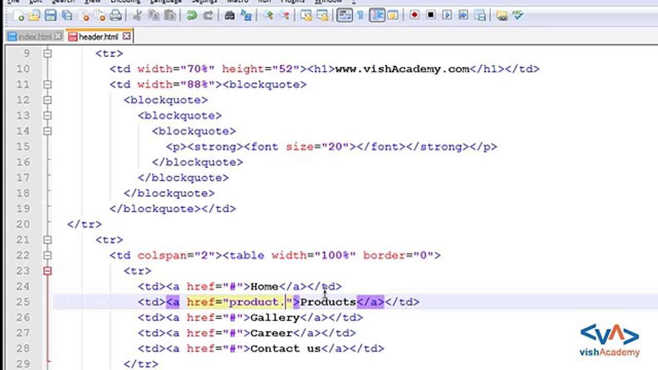 Frame to frame linking and targetting in HTML in Hindi