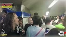 Juventus fans force a black man get out of the Madrid metro - Real Madrid 1-1 Juventus 2015