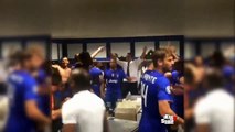 Juventus Players singing & dancing in the Dressing Room celebrating after beating Real Madrid in UCL