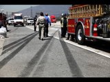 55 injured as Chinese gambling tour bus flips on California freeway