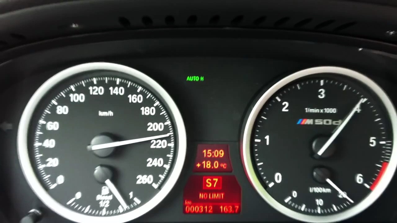 Speed New BMW X5 M50d E70 0-260 km/h Acceleration