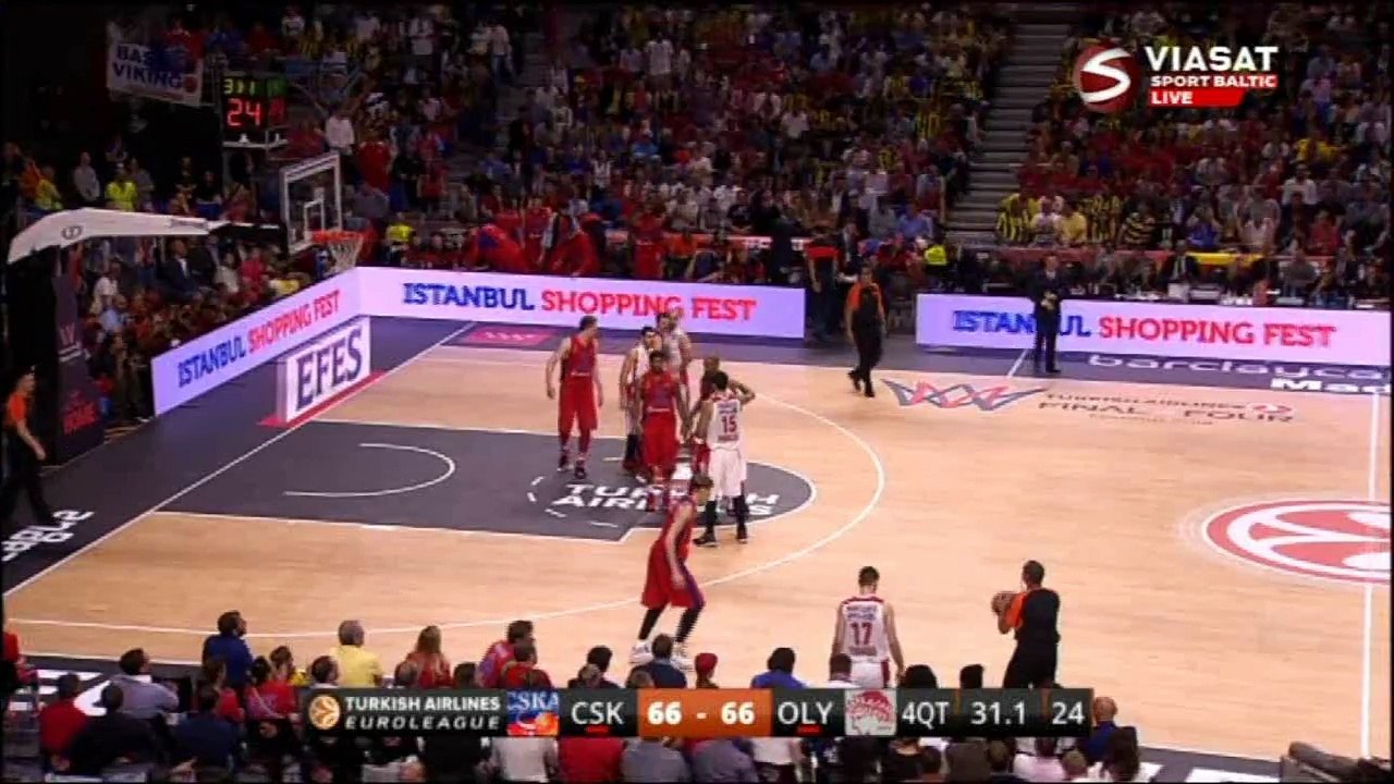 Vassilis Spanoulis Game Winner vs CSKA Euroleague Final Four in Madrid 2015