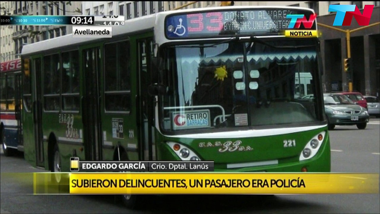 Asalto y tiroteo en un colectivo: Dos ladrones muertos