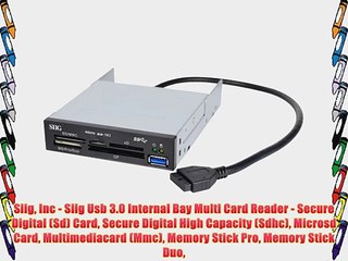 Siig Inc - Siig Usb 3.0 Internal Bay Multi Card Reader - Secure Digital (Sd) Card Secure Digital